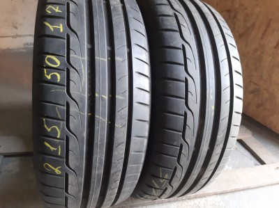 Шини на авто в хорошому стані Dunlop Sport Maxx RT шириною 215 висотою 50 радіусом R 17 низькі ціни